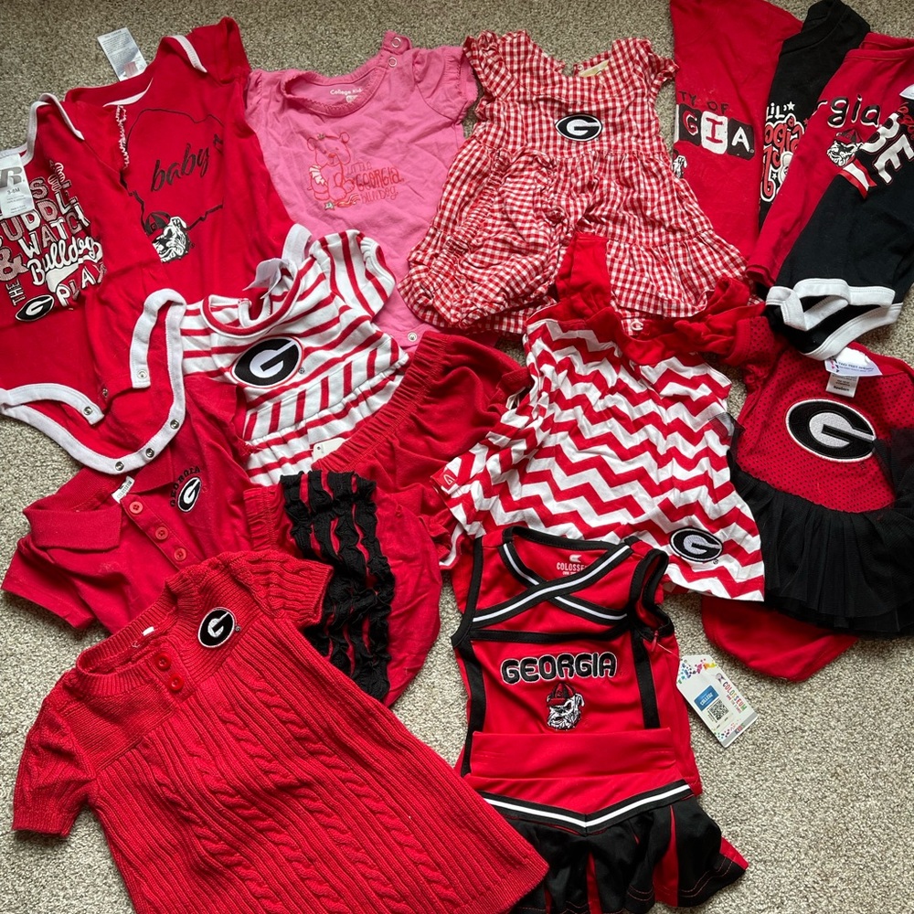 First Years Baby Girl UGA Georgia Bundle Lot